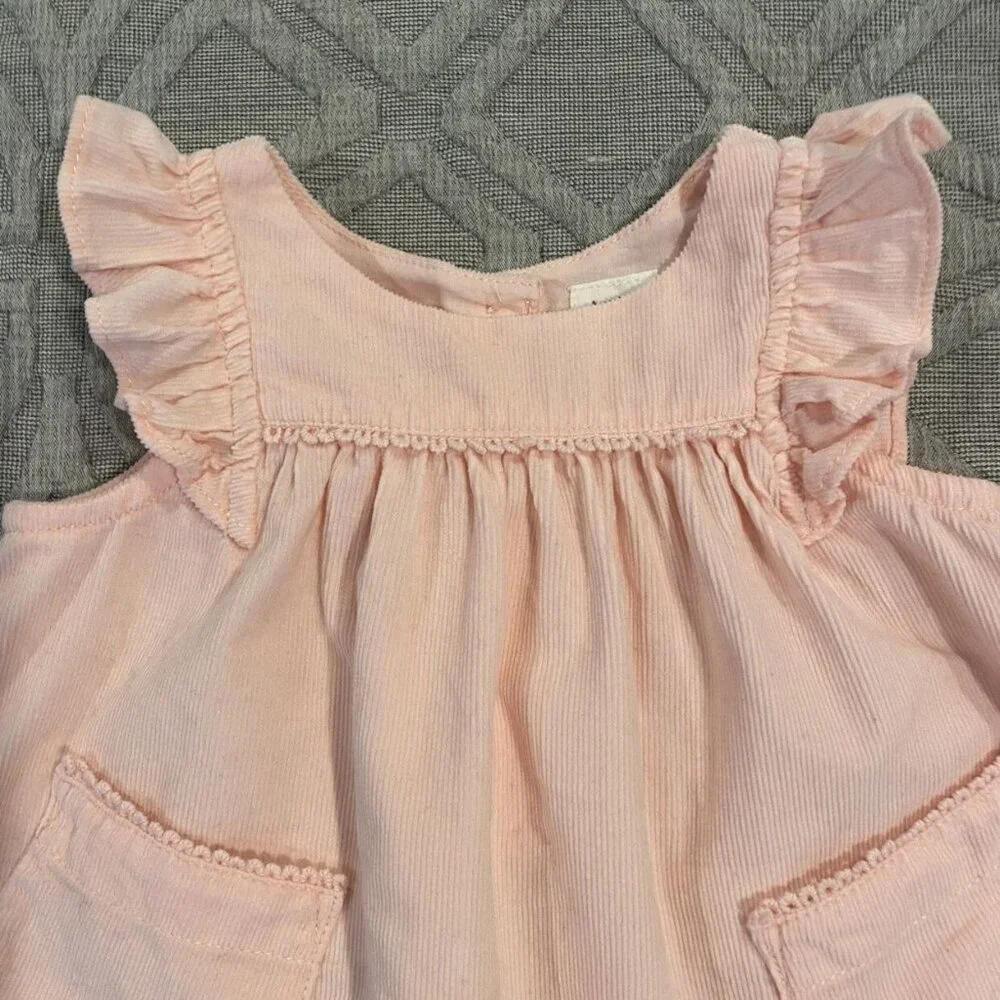 Baby Gap 0-3m Pink Corduroy Pocket Dress